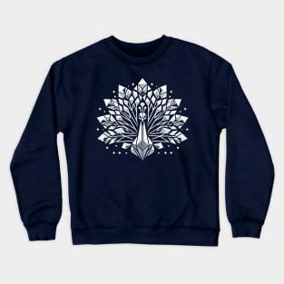 Geometric Crystal Peacock Crewneck Sweatshirt